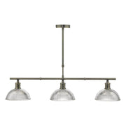 Dar Dara 3 Light Bar Fitting Antique Brass & Glass - Cusack Lighting