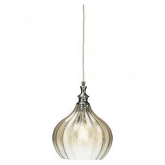 Darby Pendant Ceiling Light - Chrome with Faded Congnac Glass Finish