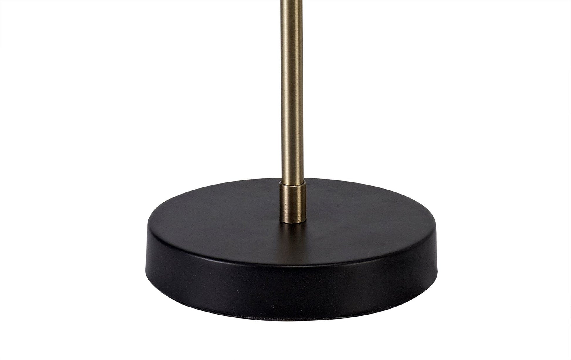 Darcy Table Lamp, 2 Light G9, Matt Black/Antique Brass/Cognac Glass