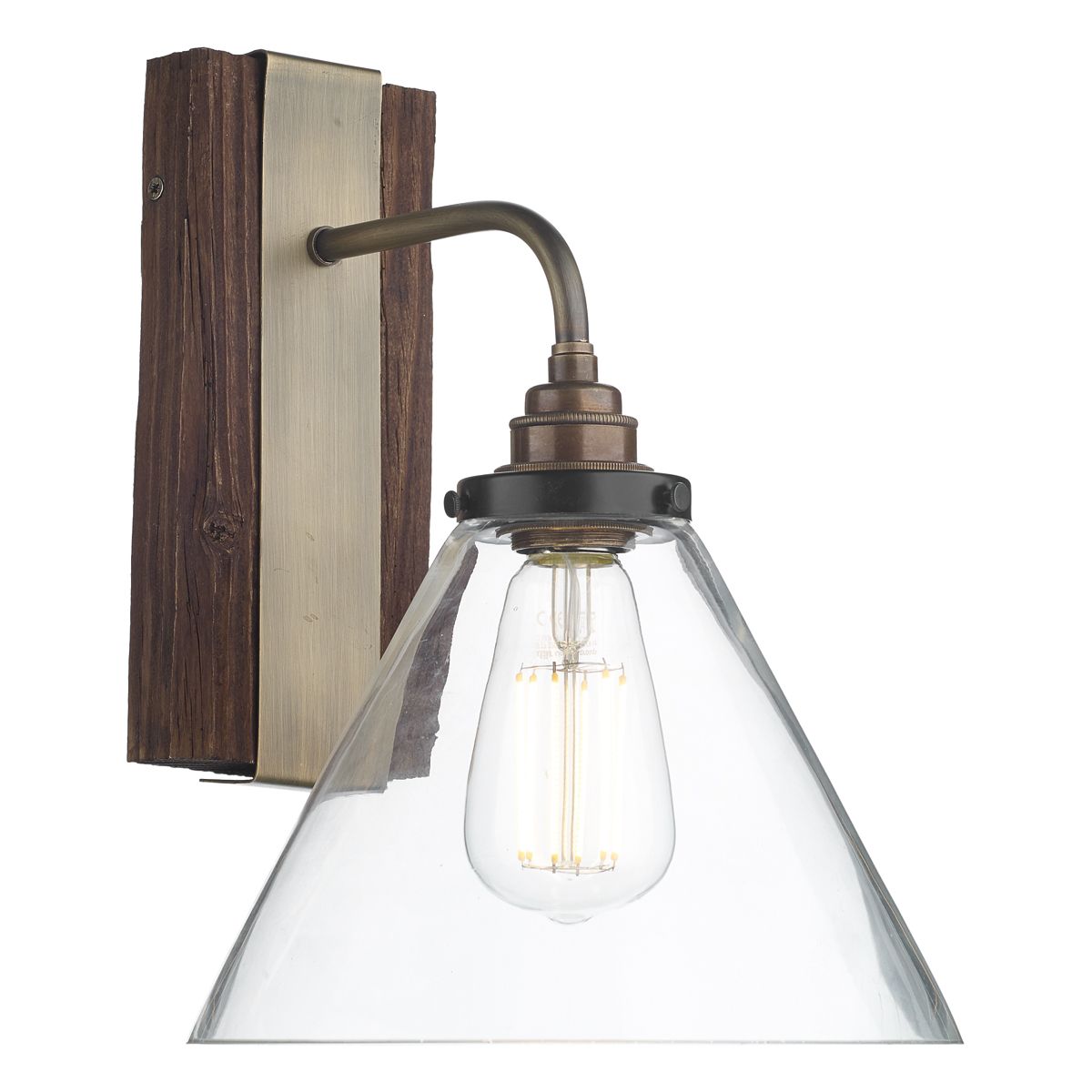 Aspen 1 Wall Light in Wood/Silver birch  Effect