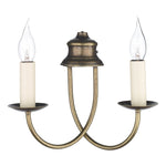 Bermuda Double Wall Bracket Cream Gold/Aged Brass Finish 