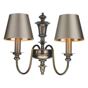 Dickens Double wall light in bronze/pewter