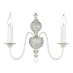 Flemish double wall light in bronze/Powder Grey & Gold