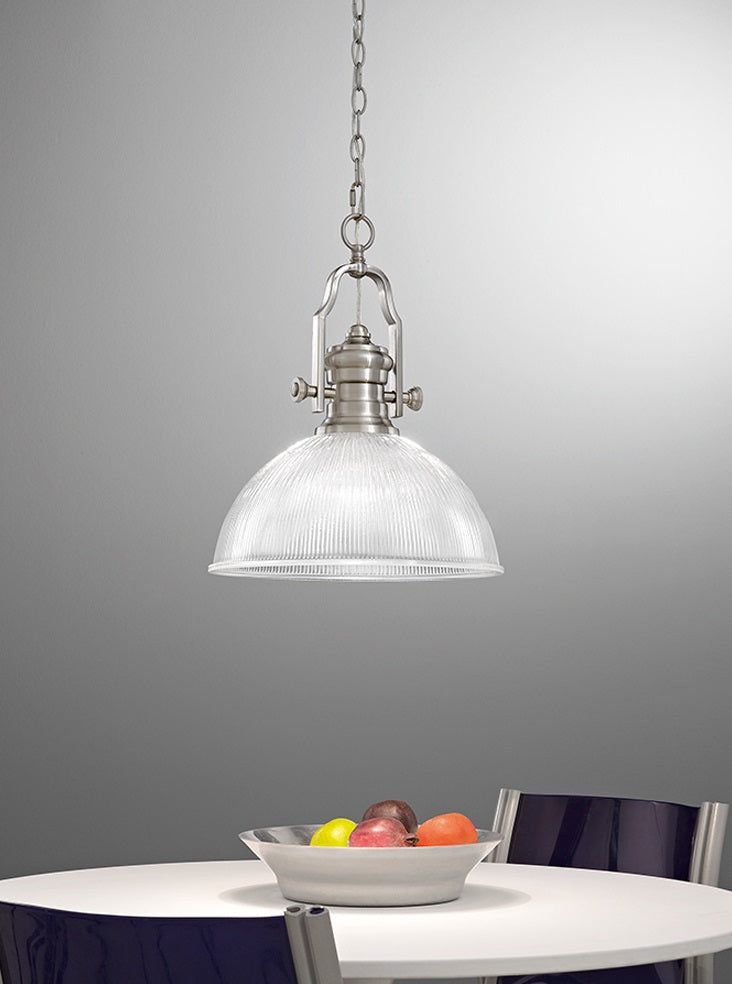 Dawson Pendant Ceiling Light - Satin Nickel/Antique Copper
