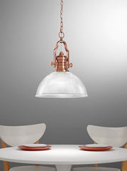 Dawson Pendant Ceiling Light - Satin Nickel/Antique Copper
