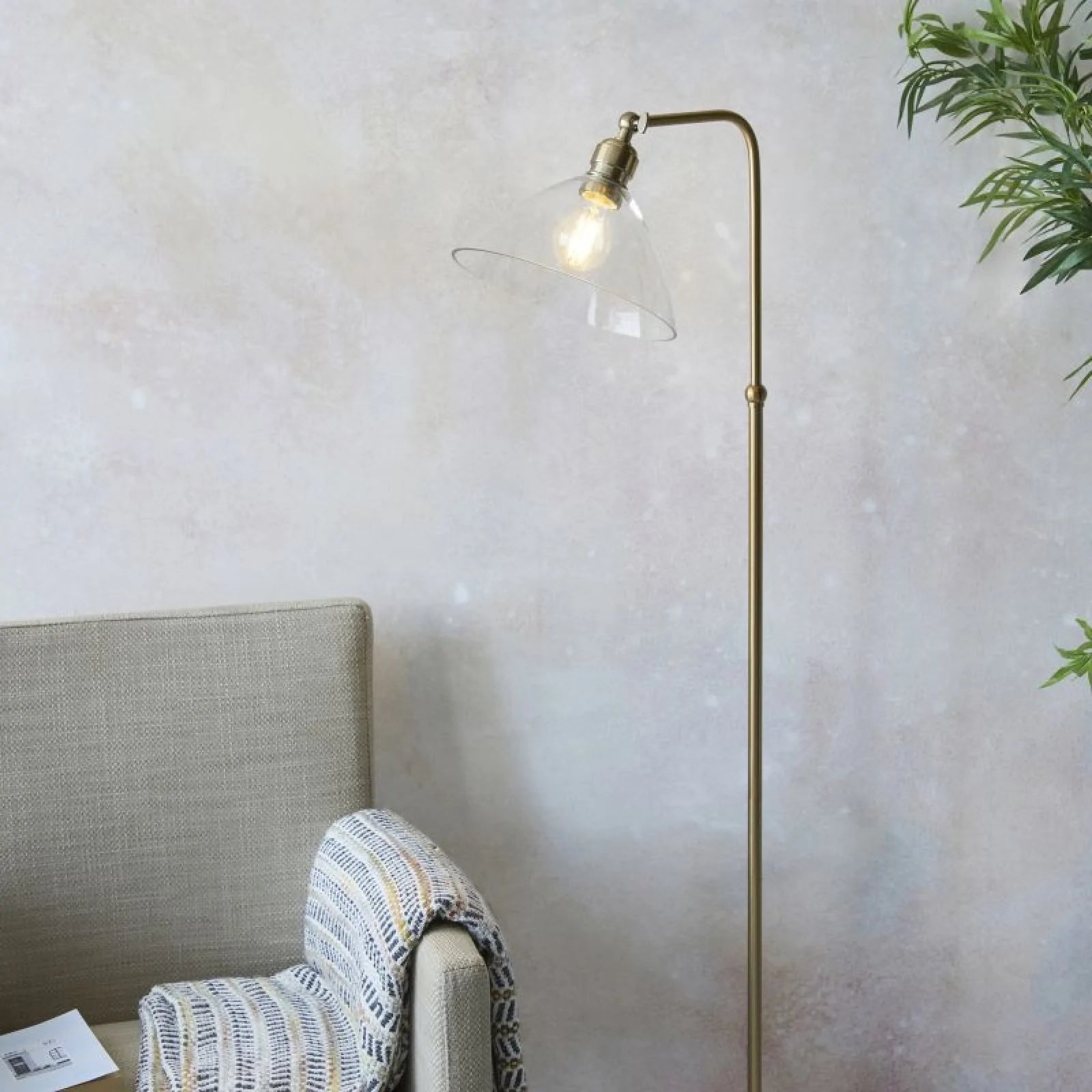 Novak Floor Lamp- Antique Brass/ Bright Nickel