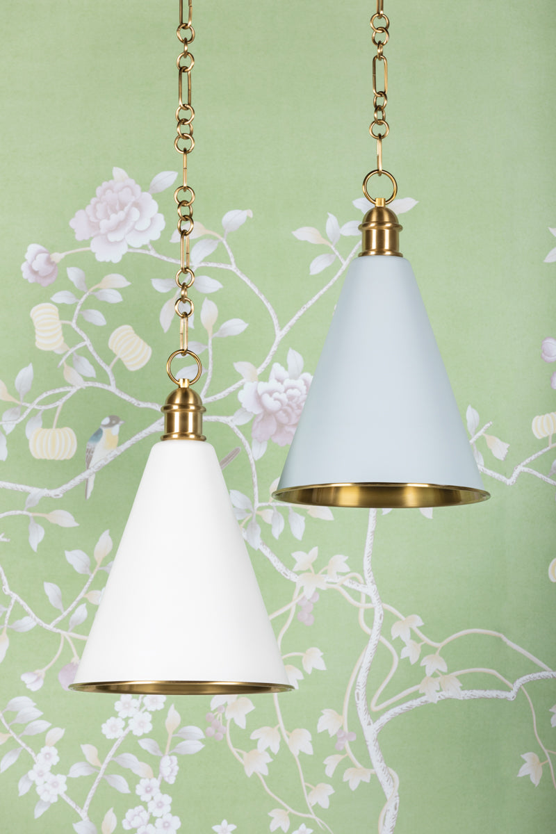Fenimore 1Lt Pendant - White/Soft Blue