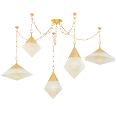 Angelique 3/5Lt Cluster - Vintage Brass