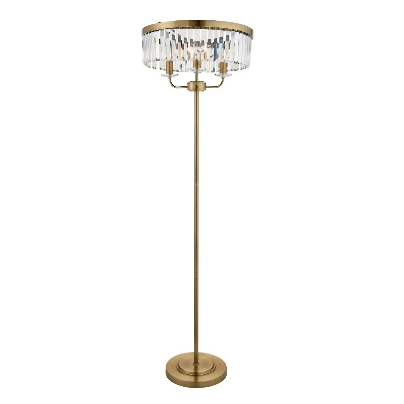 Regina Floor Lamp- Nickel/ Antique Brass Finish