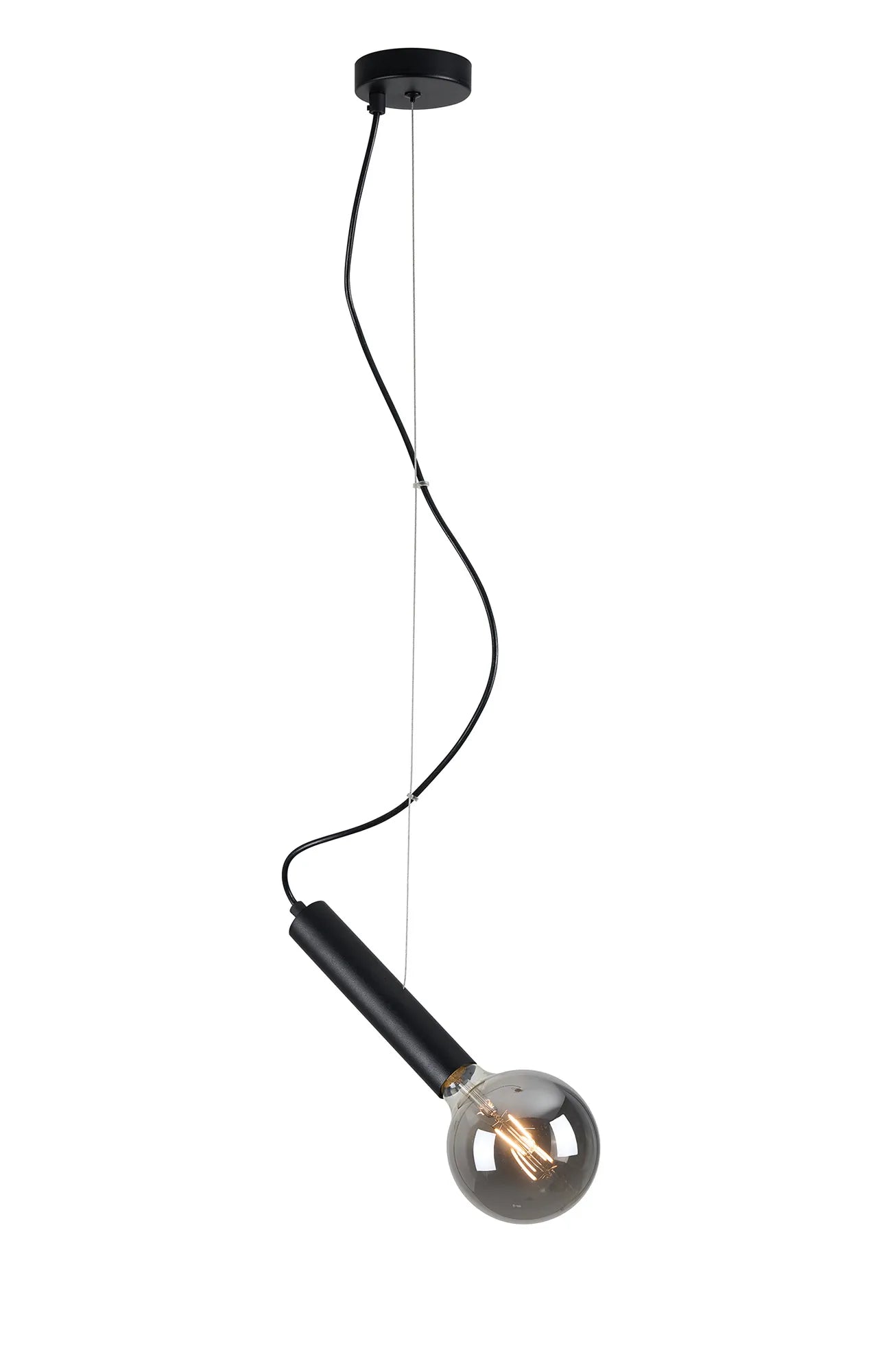Taverley  1 Light Angled Pendant E27- Black/ Gold/ Nickel finishes