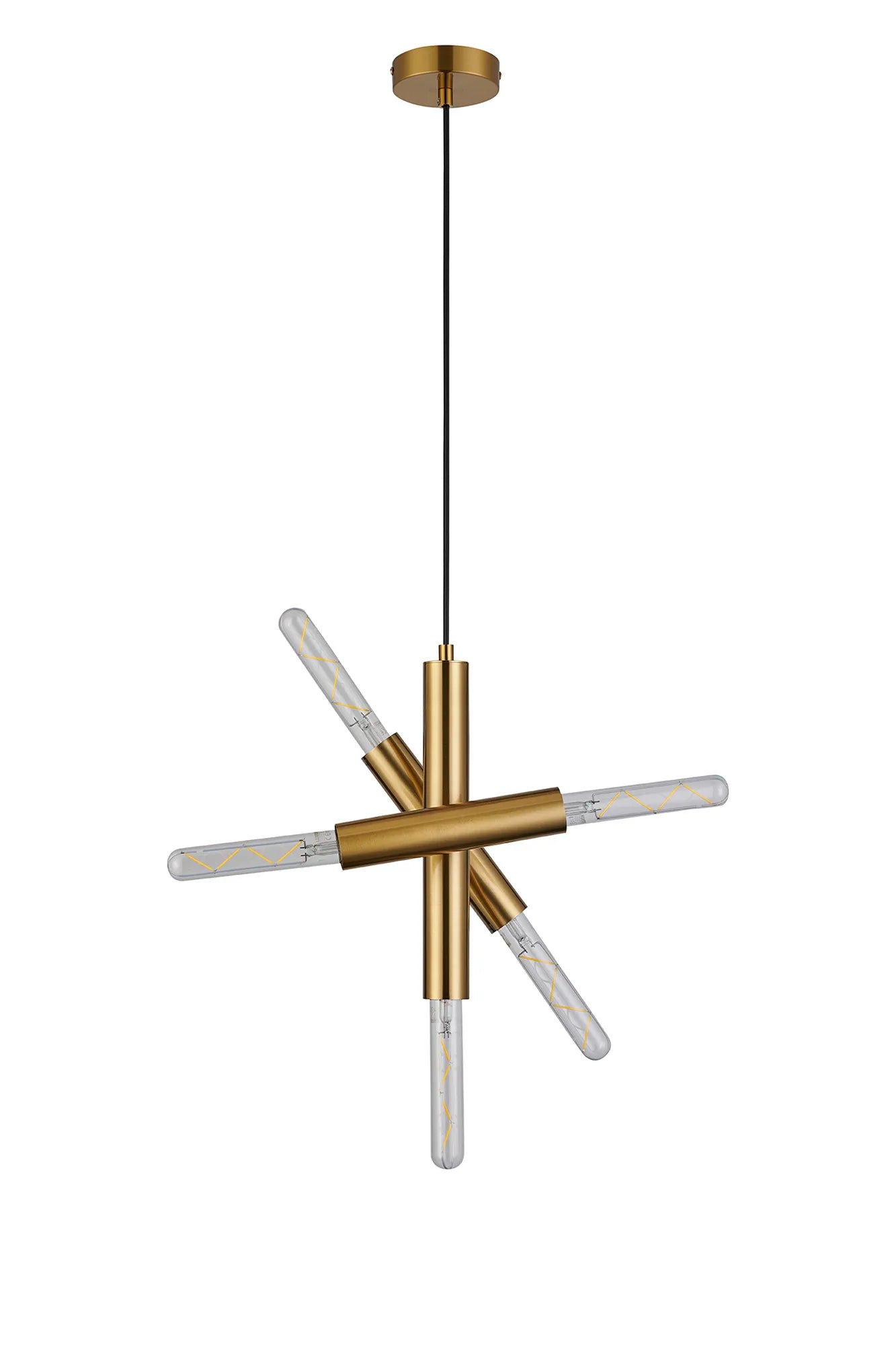 Taverley  3 Arm 5 Light Vertical Adjustable Pendant E27- Gold/ Nickel/ Black Finishes