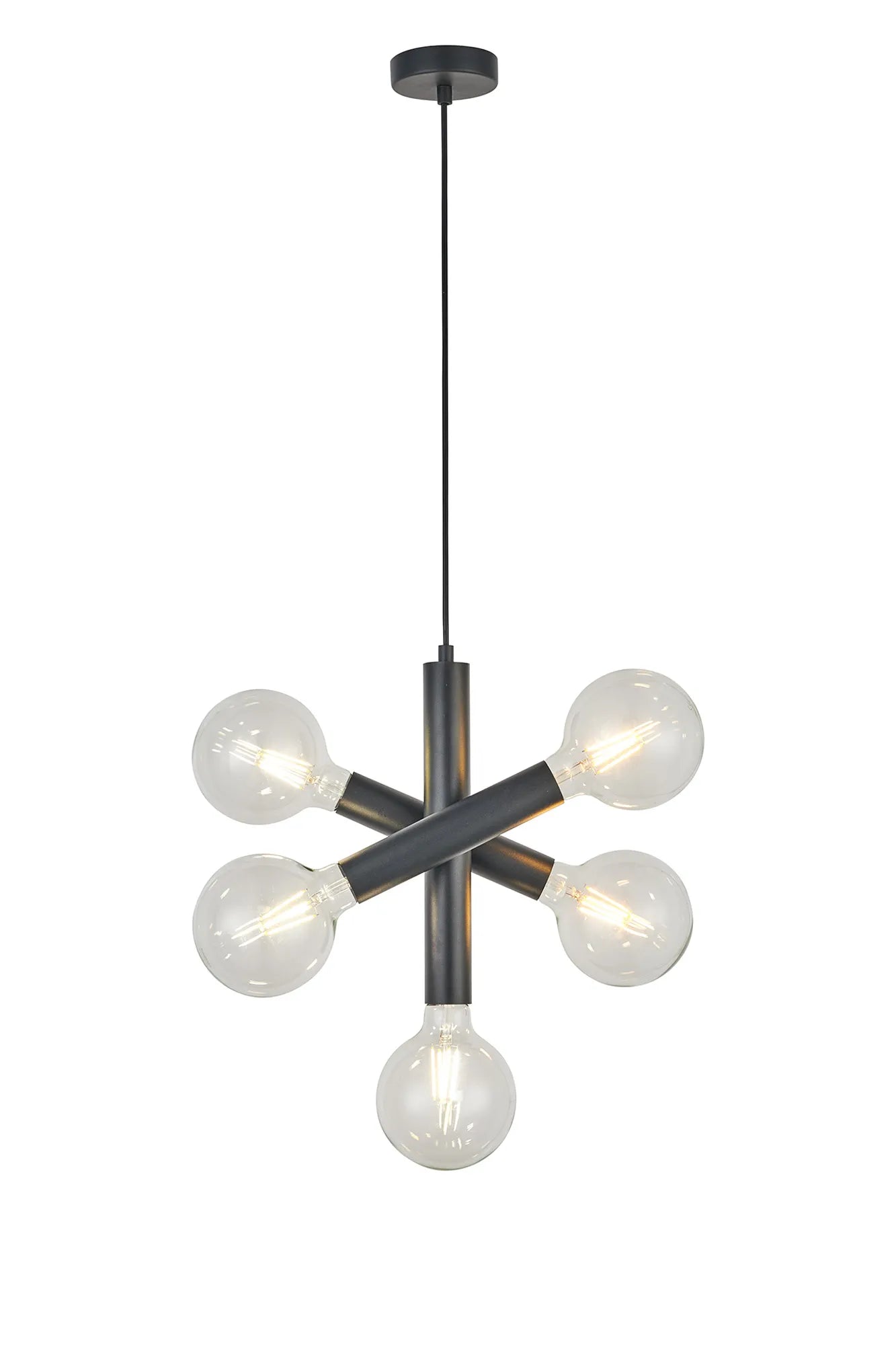 Taverley  3 Arm 5 Light Vertical Adjustable Pendant E27- Gold/ Nickel/ Black Finishes