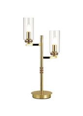 Deck Table Lamp, 2 x E14, Antique Brass, Polished Gold, Polished Nickel