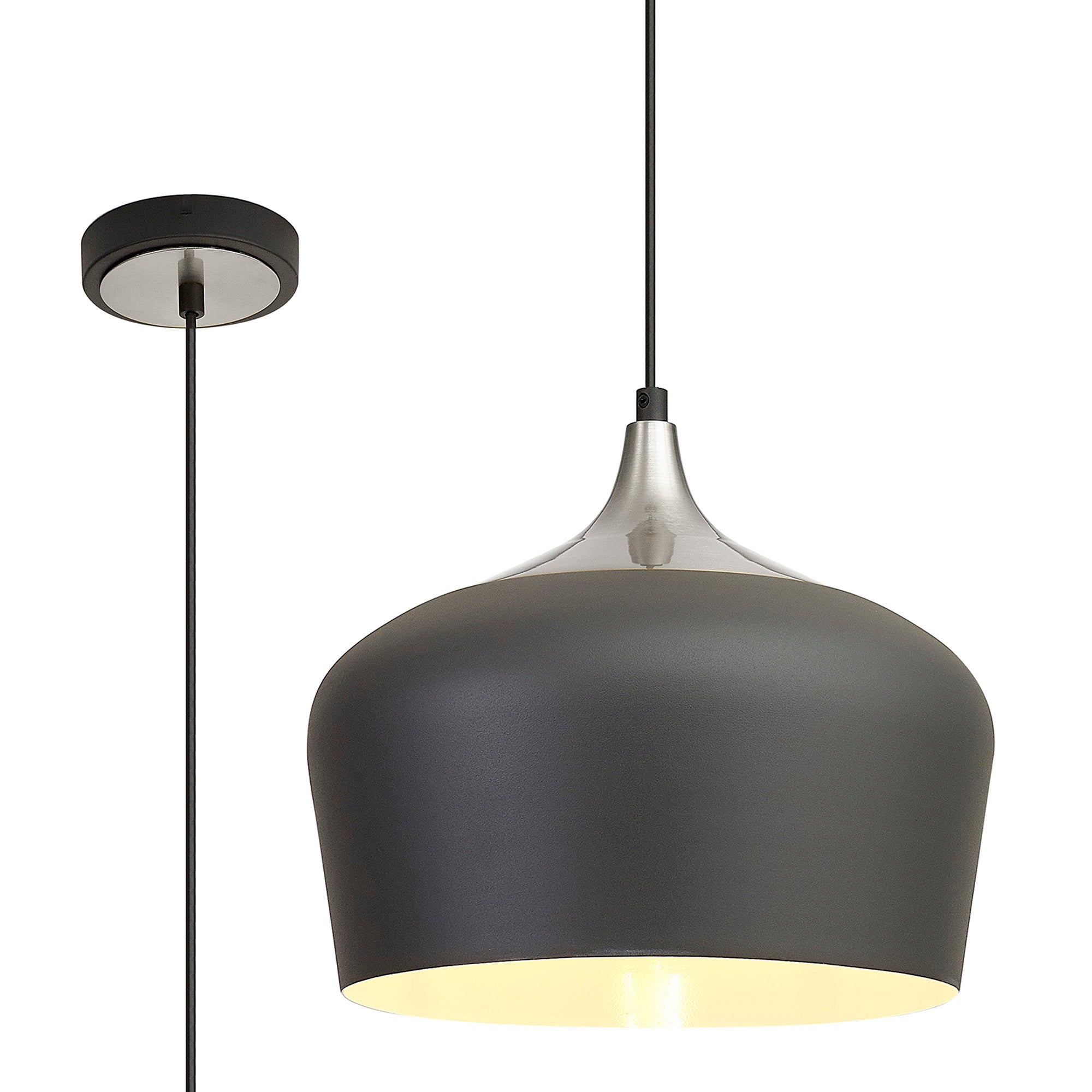 Delaney 1Lt E27 Pendant - Various Size & Finish