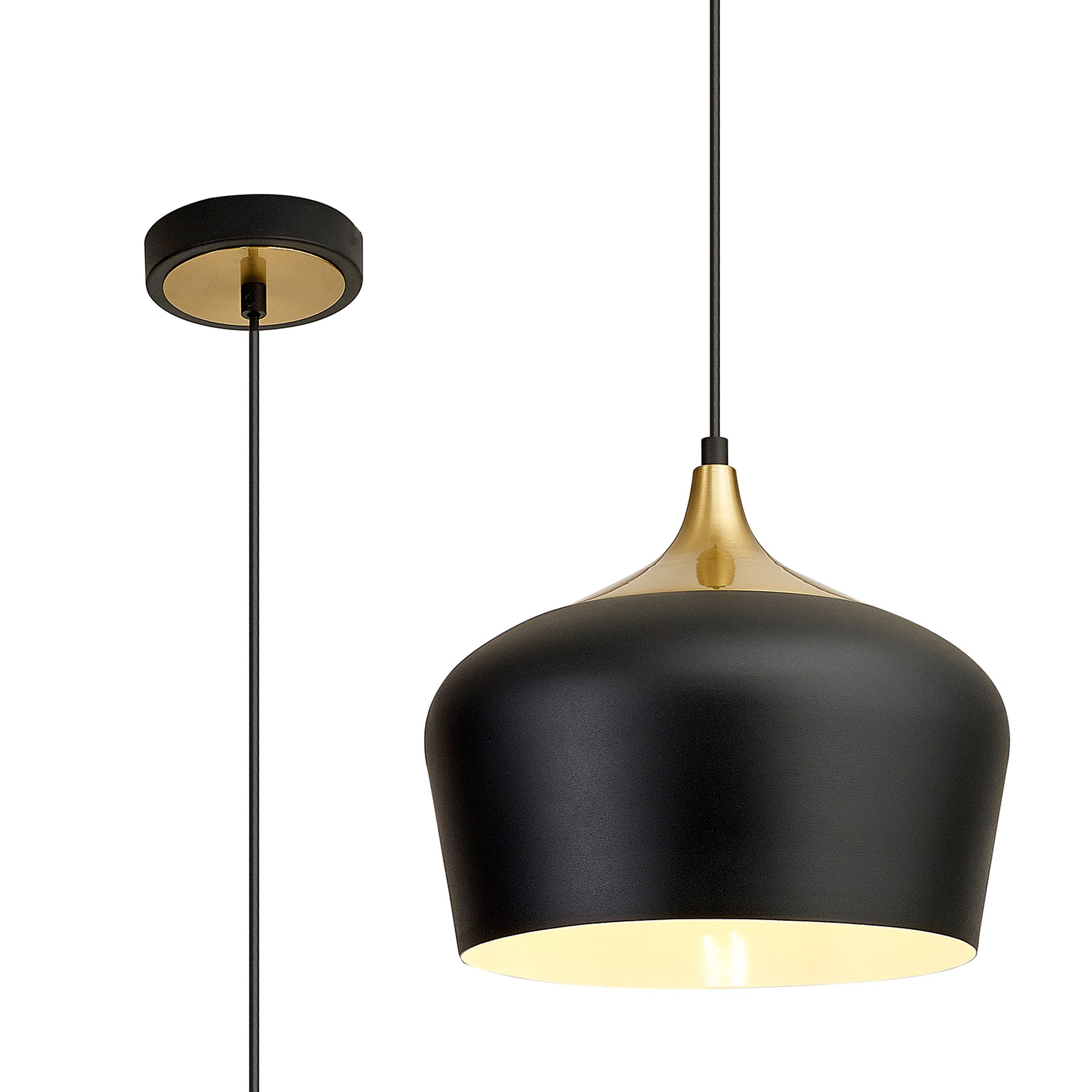 Delaney 1Lt E27 Pendant - Various Size & Finish