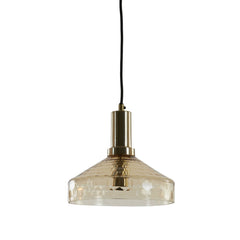 Delilo 1Lt Pendant Matt Black/Antique Brass - Various Sizes