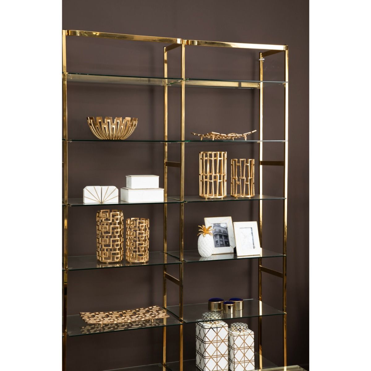 DELPHI SMALL CANDLE HOLDER - Gold Finish