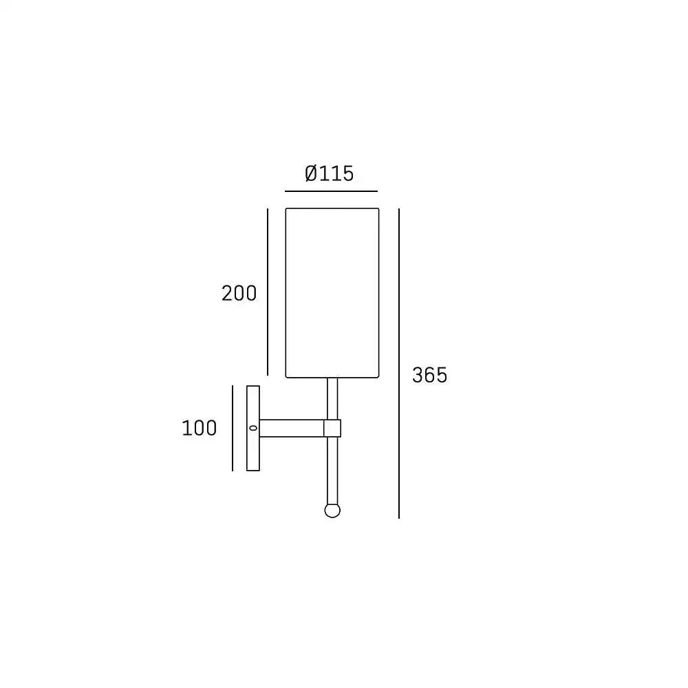 Sconce Denver Single wall Light - Nickel/Gold Finish - Cusack Lighting