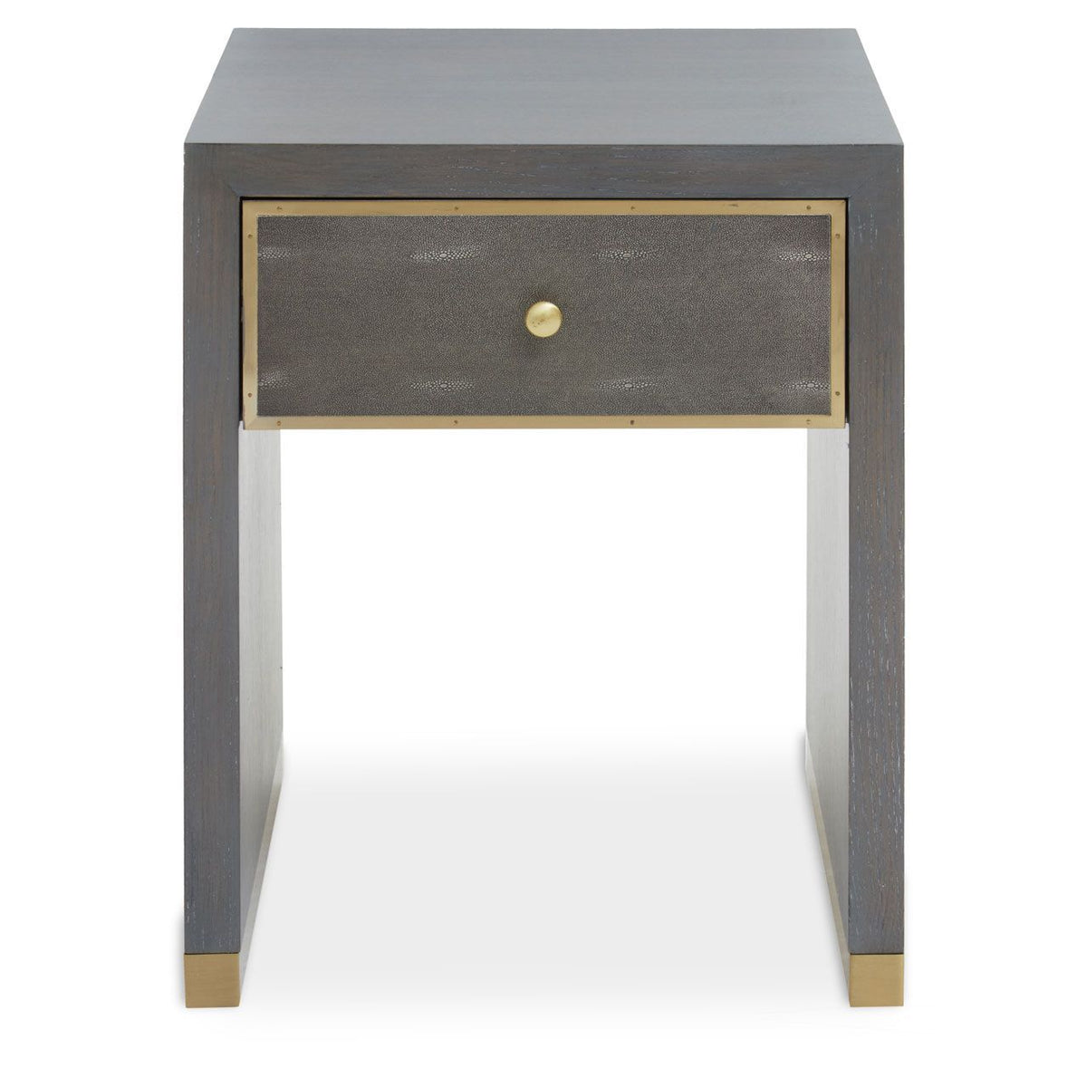 Deskey One Drawer Side Table - Shagreen & Grey
