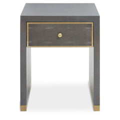 Deskey One Drawer Side Table - Shagreen & Grey