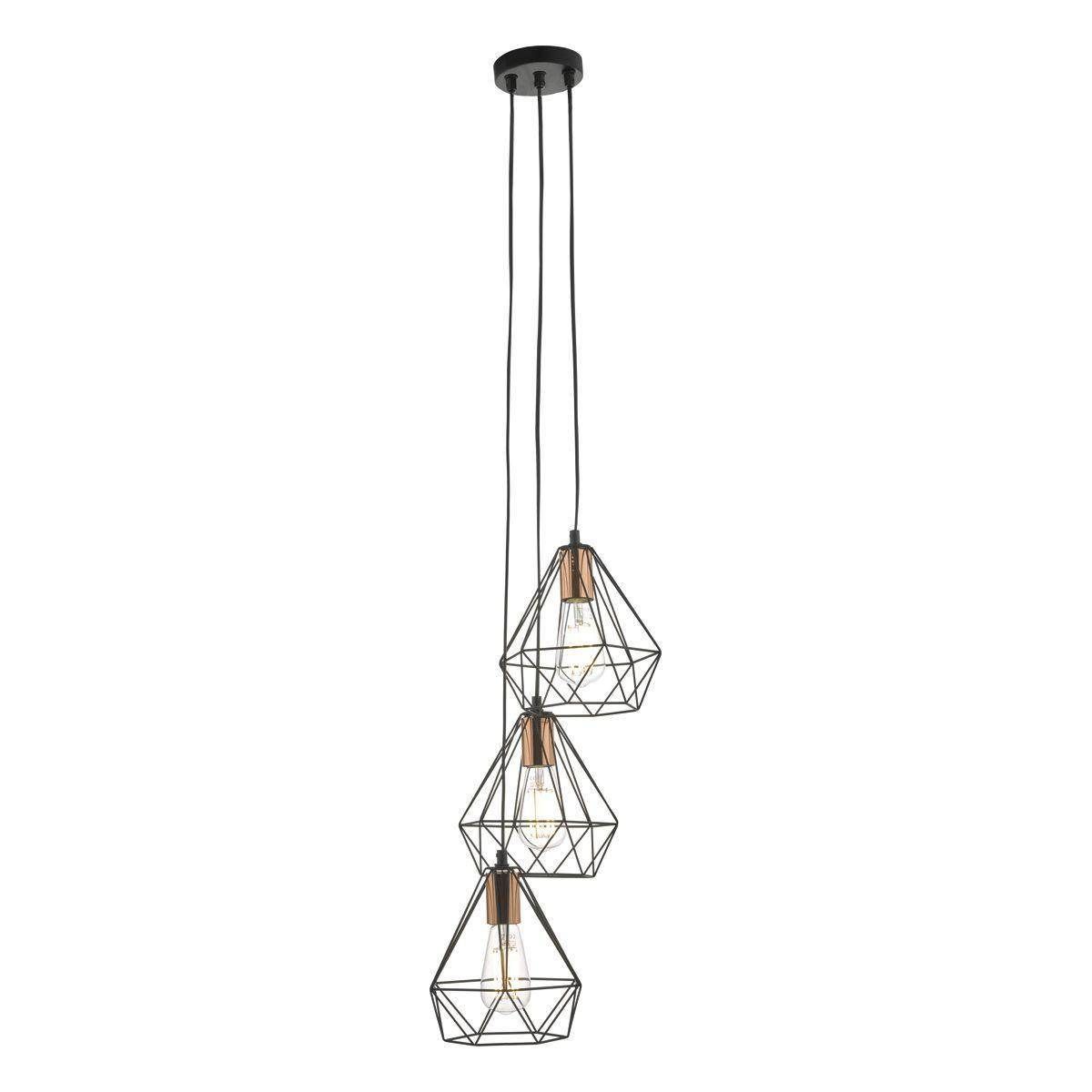 Dar Deyon 3lt Cluster Fitting Black & Copper - Cusack Lighting