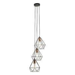 Dar Deyon 3lt Cluster Fitting Black & Copper - Cusack Lighting