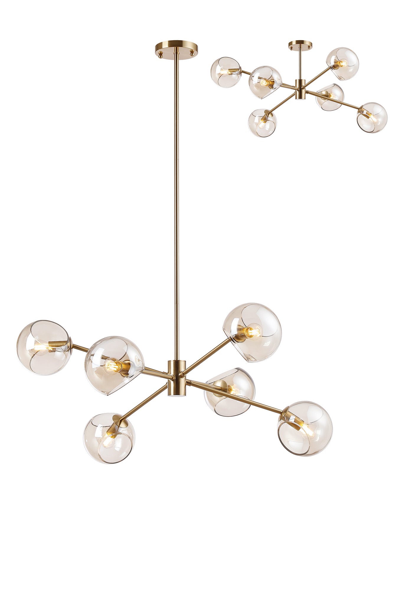 Delmar 6/8Lt Adjustable Centre Ceiling Light - Various Colours