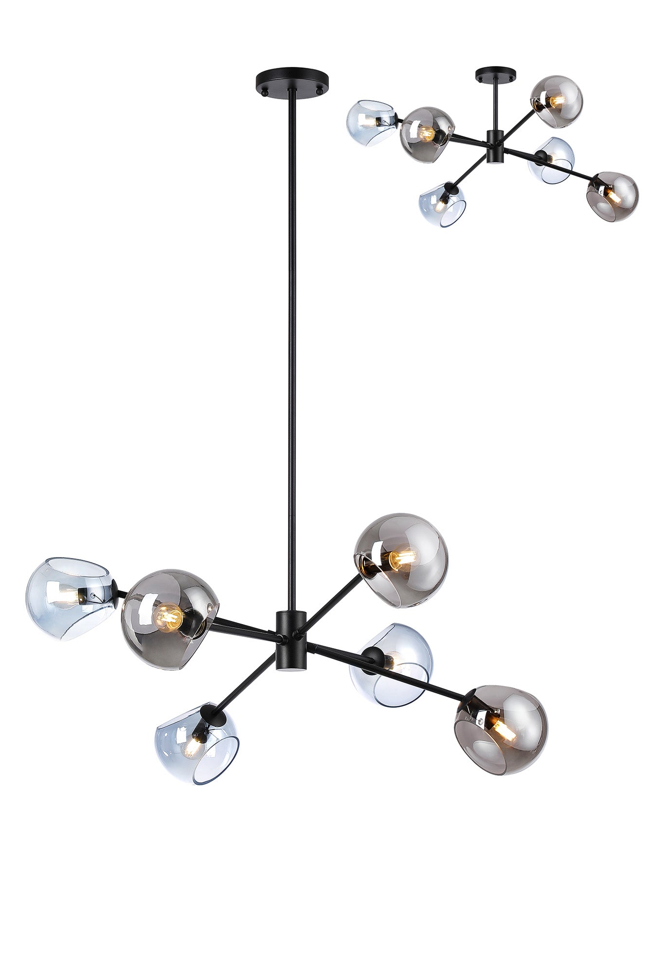 Delmar 6/8Lt Adjustable Centre Ceiling Light - Various Colours