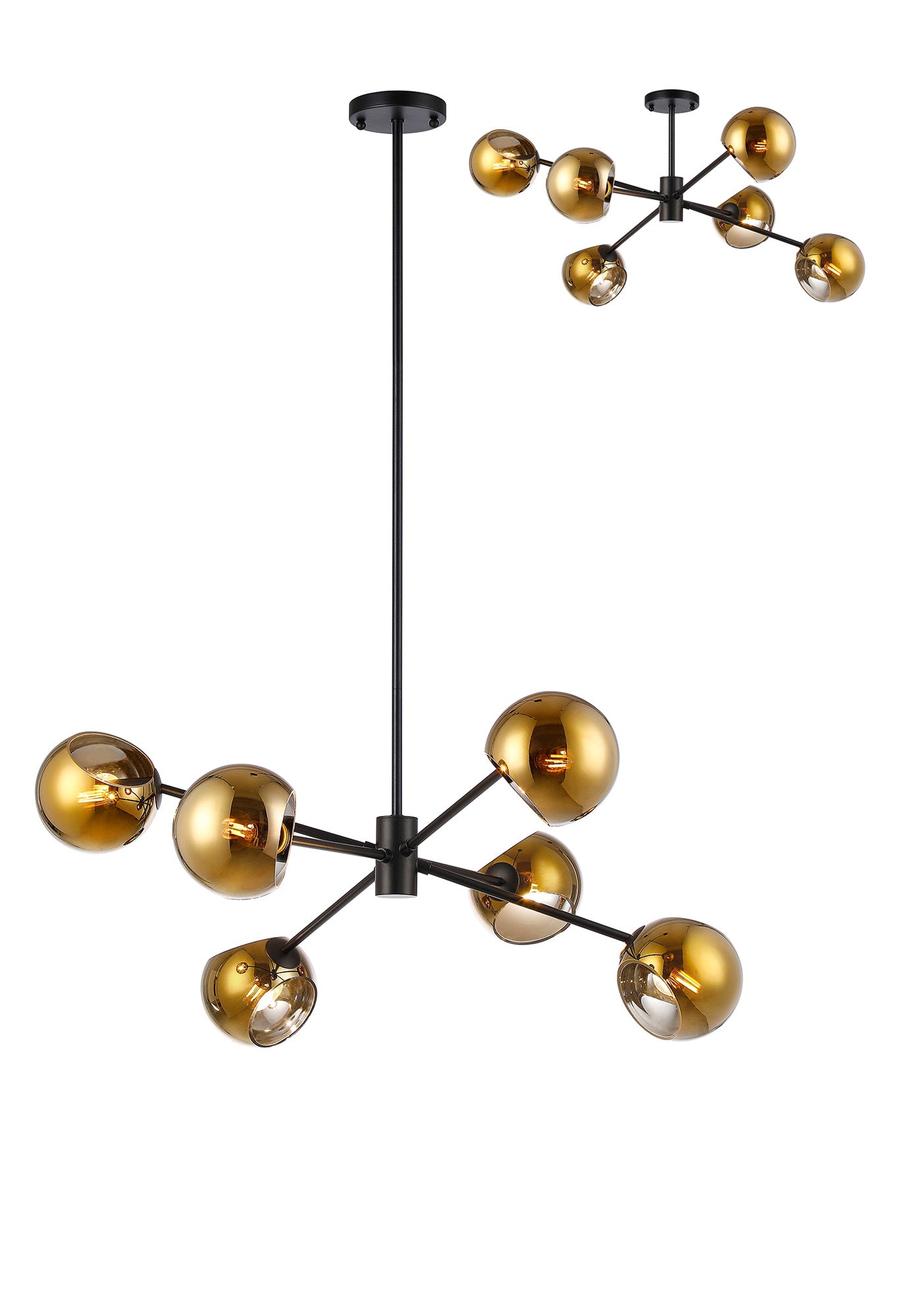 Delmar 6/8Lt Adjustable Centre Ceiling Light - Various Colours