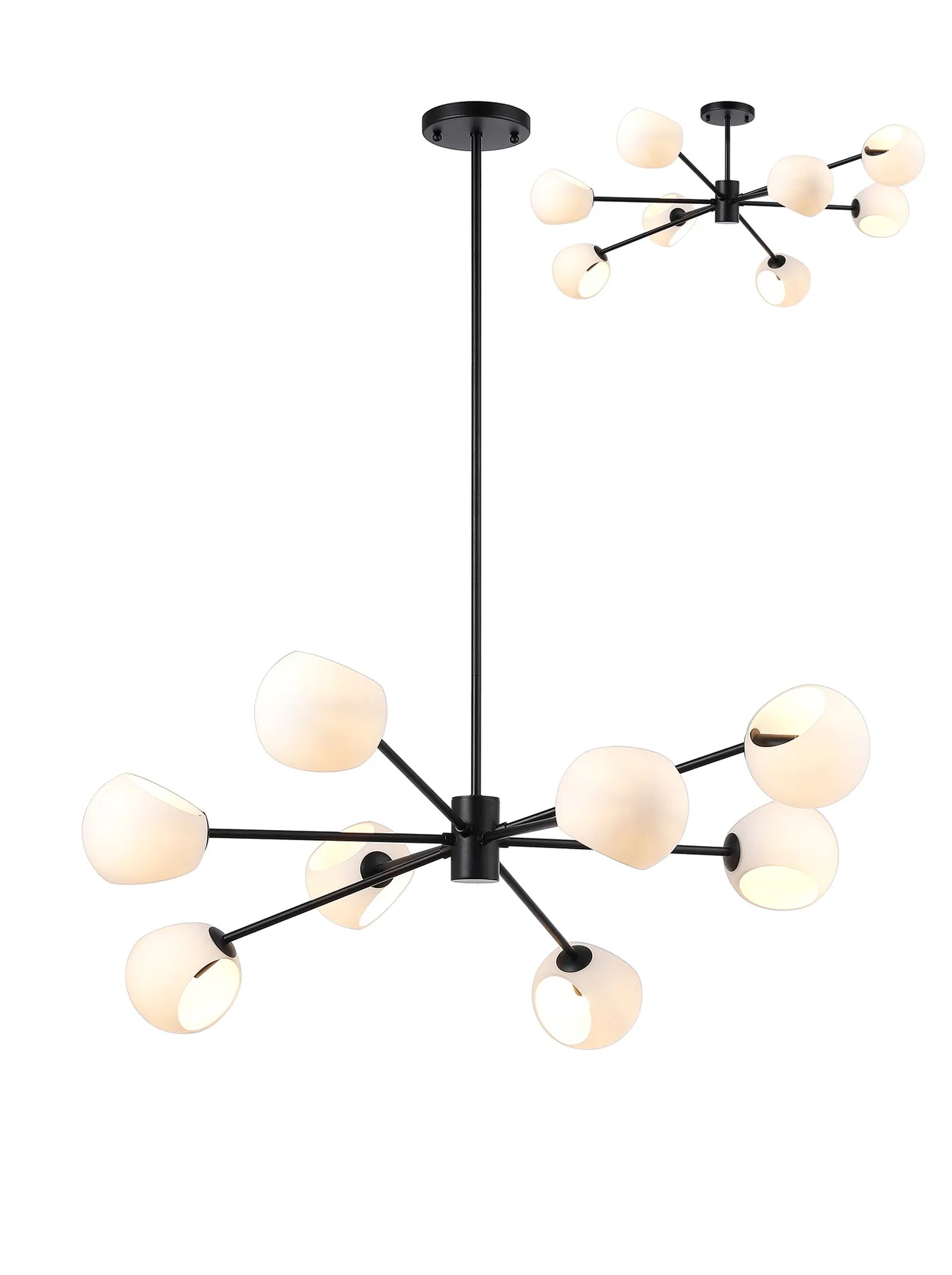 Delmar 6/8Lt Adjustable Centre Ceiling Light - Various Colours