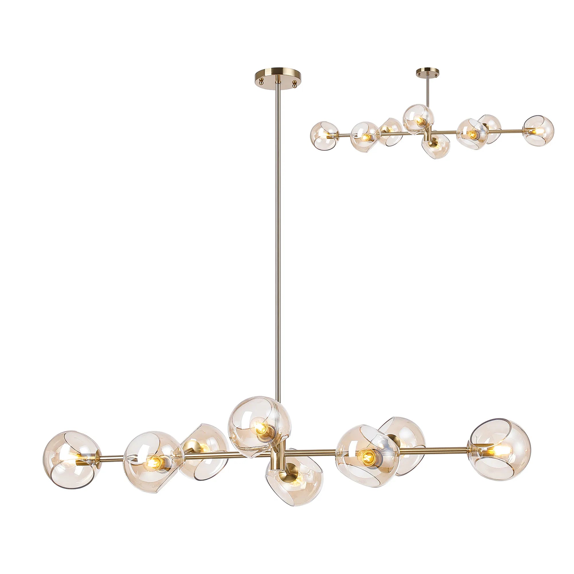 Delmar 8Lt Adjustable Linear Pendant - Various Colours