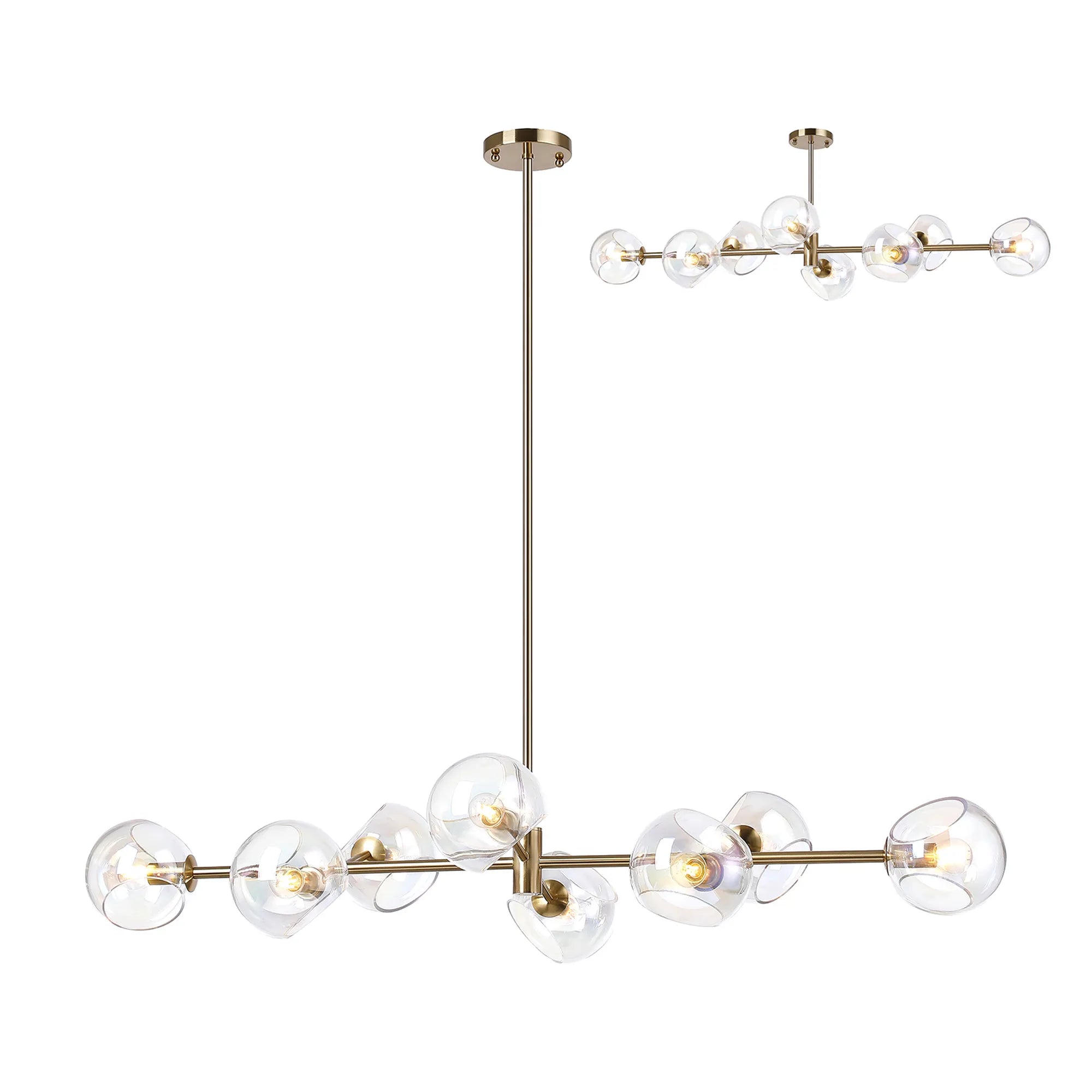 Delmar 8Lt Adjustable Linear Pendant - Various Colours