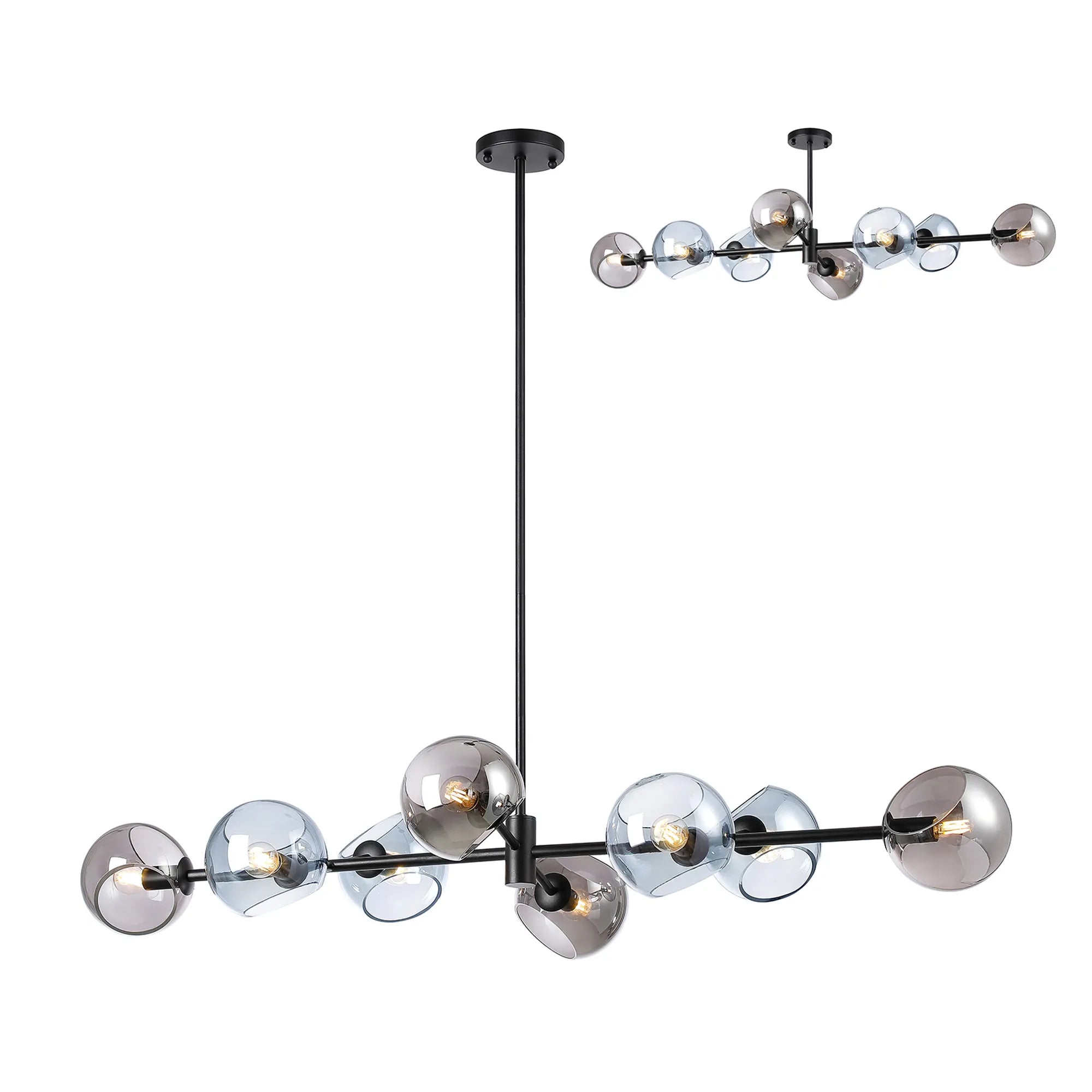 Delmar 8Lt Adjustable Linear Pendant - Various Colours