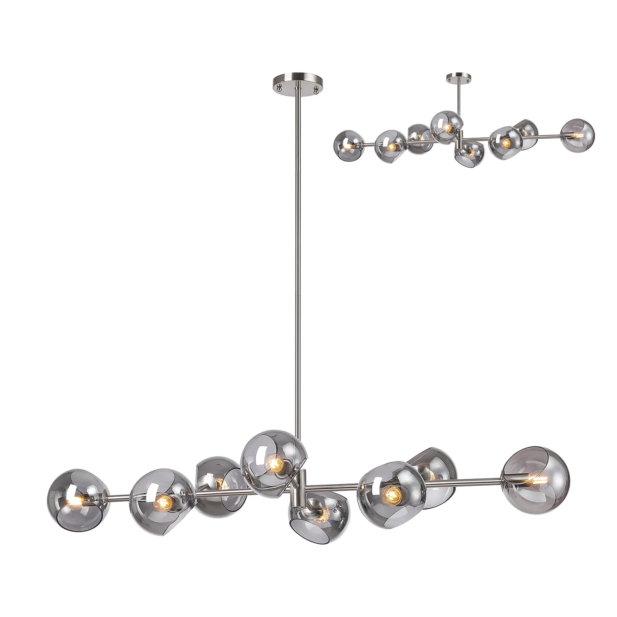 Delmar 8Lt Adjustable Linear Pendant - Various Colours