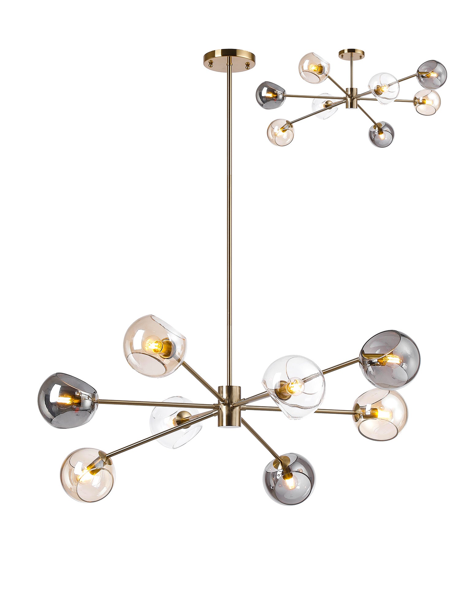 Delmar 6/8Lt Adjustable Centre Ceiling Light - Various Colours