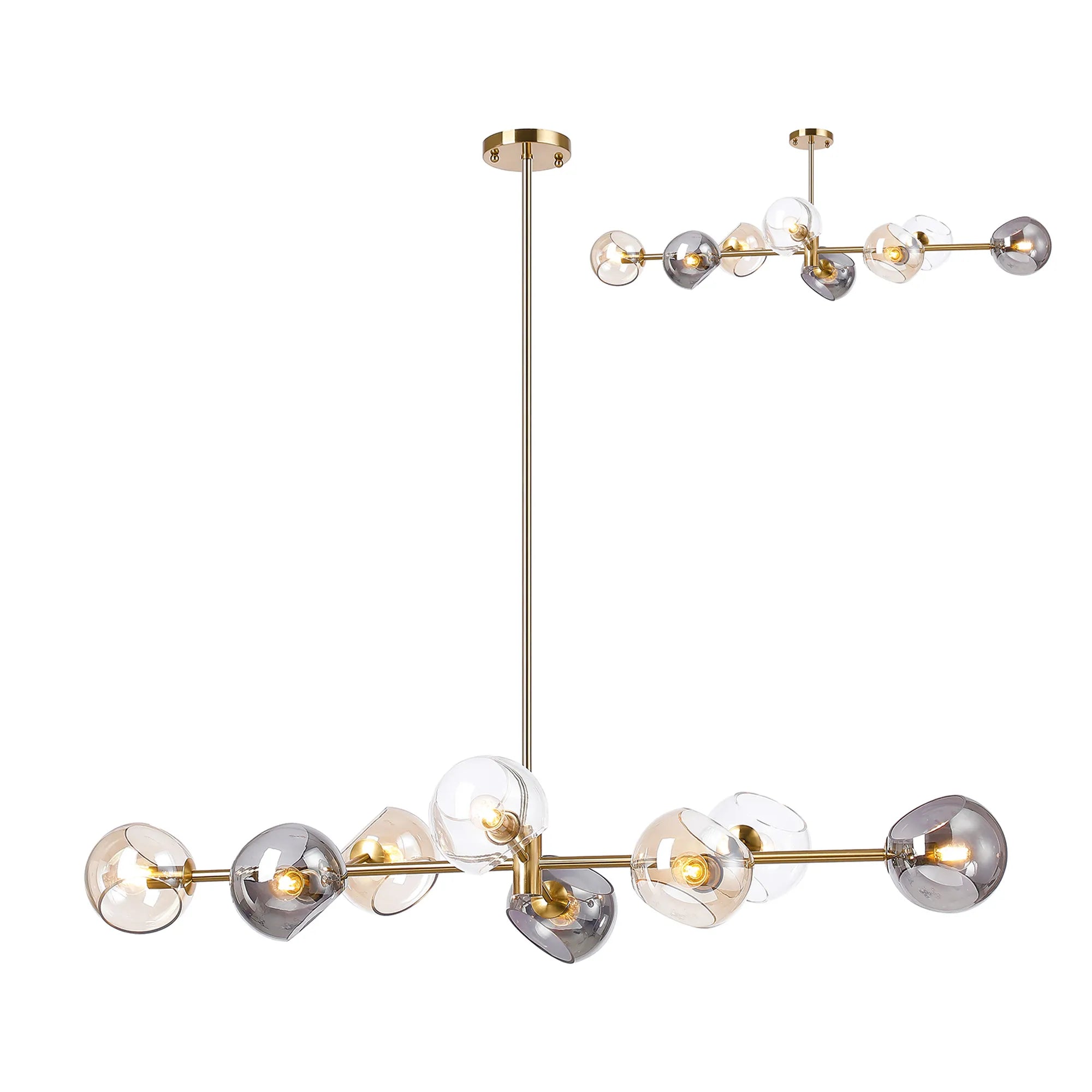 Delmar 8Lt Adjustable Linear Pendant - Various Colours