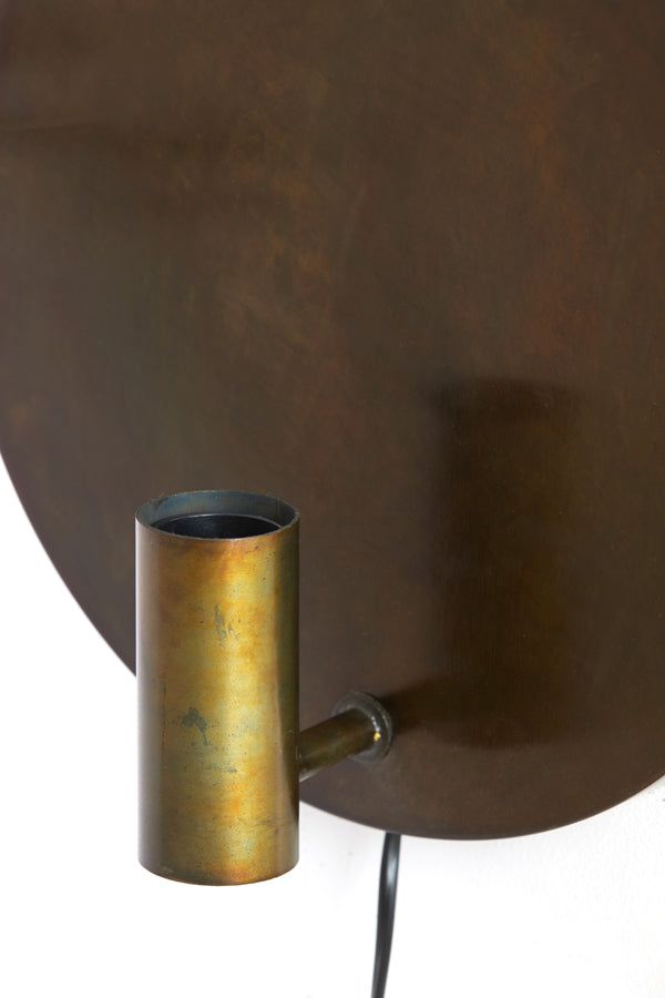 Disc Wall Lamp - Gold & Grey Finish