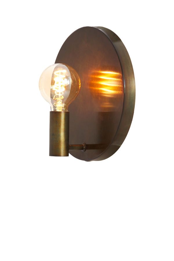 Disc Wall Lamp - Gold & Grey Finish