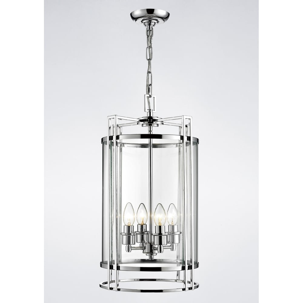 Eaton Pendant 3,4,6,12 Light- Polished Chrome/ Antique Brass