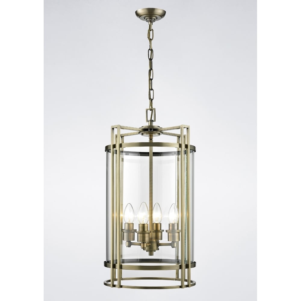 Eaton Pendant 3,4,6,12 Light- Polished Chrome/ Antique Brass
