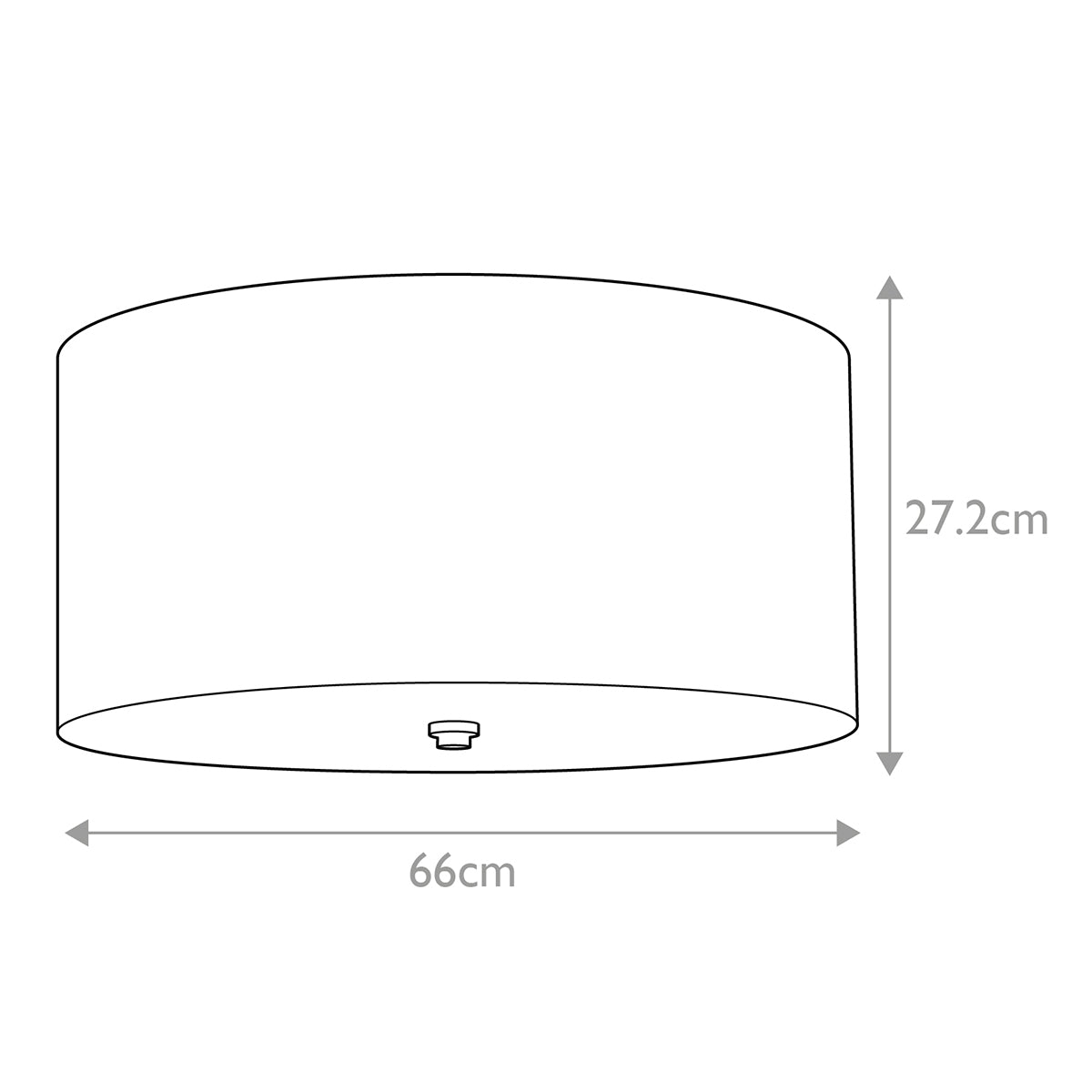 Fletcher Flush - In Various Sizes & Finishes Ivory Shade E27