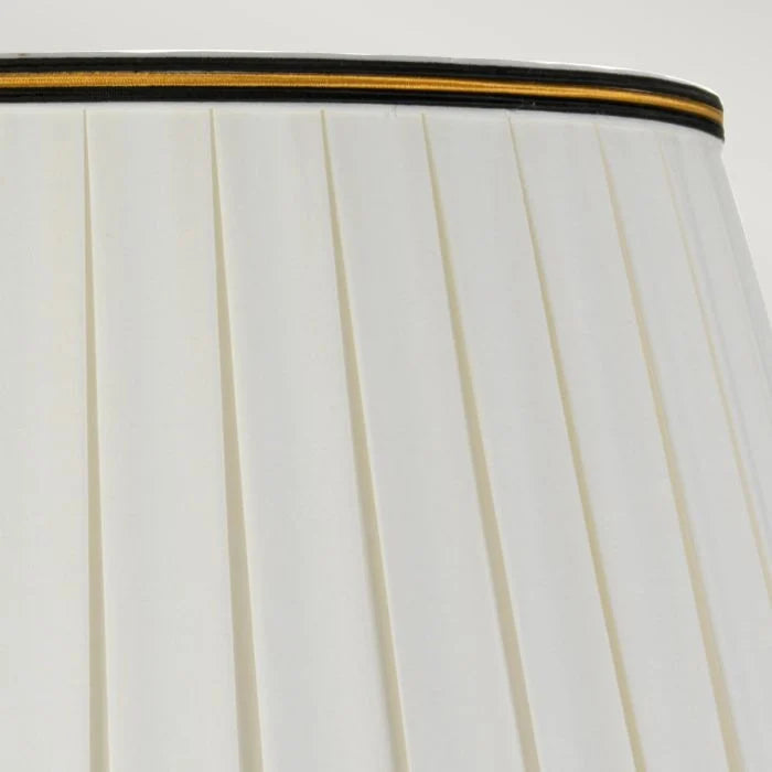 Sashi 1 Light Table Lamp With Tall Empire Shade - Green with Gold and Brown with Ivory with Black and Gold trim Shade
