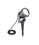 Dodge Spike/Wall Light,30 Degree, IP65, Grey/Black, c/w 2m Cable, 3yrs Warranty