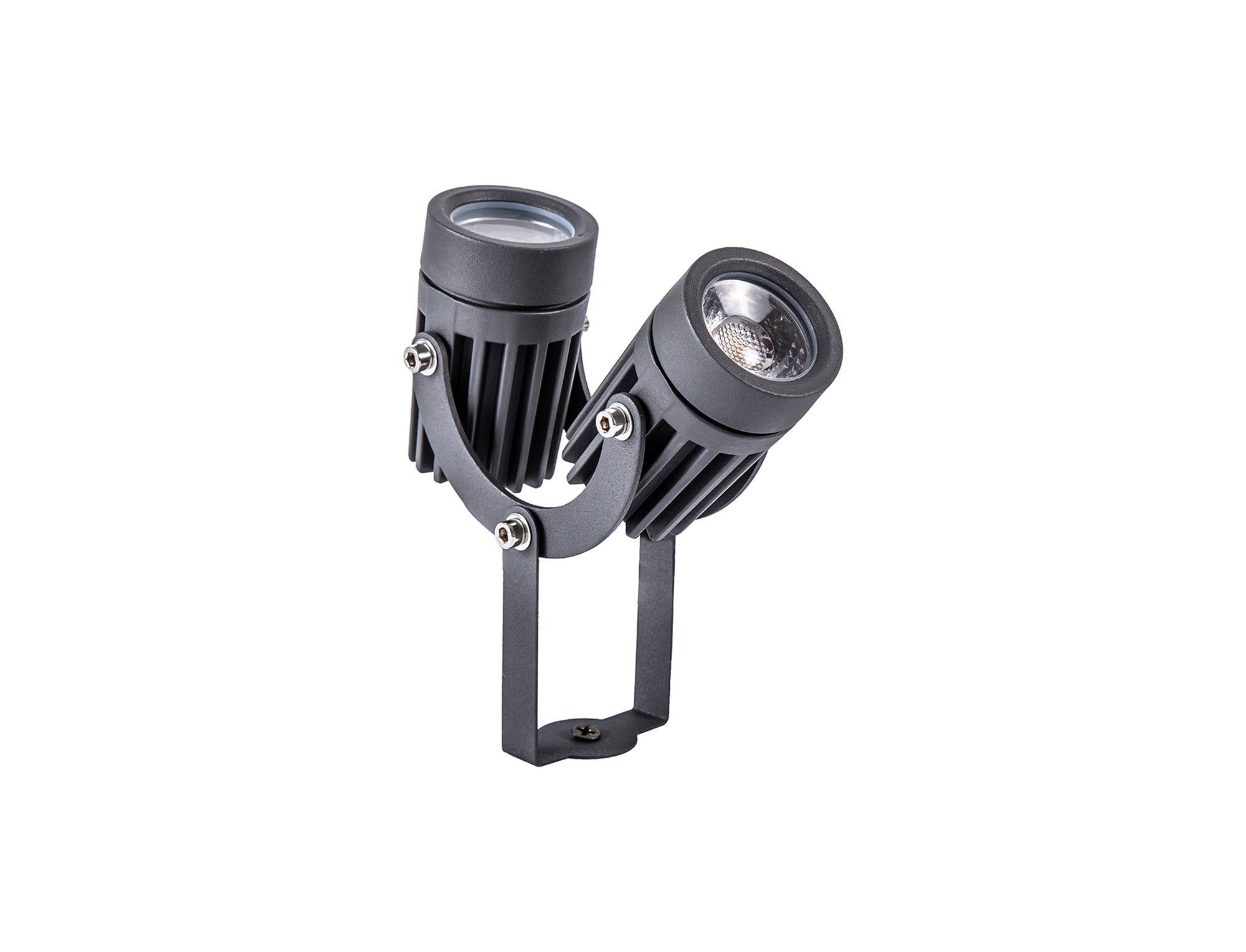 Dodge Spike/Wall Light,30 Degree, IP65, Grey/Black, c/w 2m Cable, 3yrs Warranty