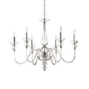 Doge Chandelier 6/9/12Lt - White/Transparent Finish - Cusack Lighting