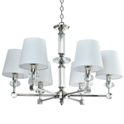 Doha Centre Ceiling Light, 6lt, Nickel Finish