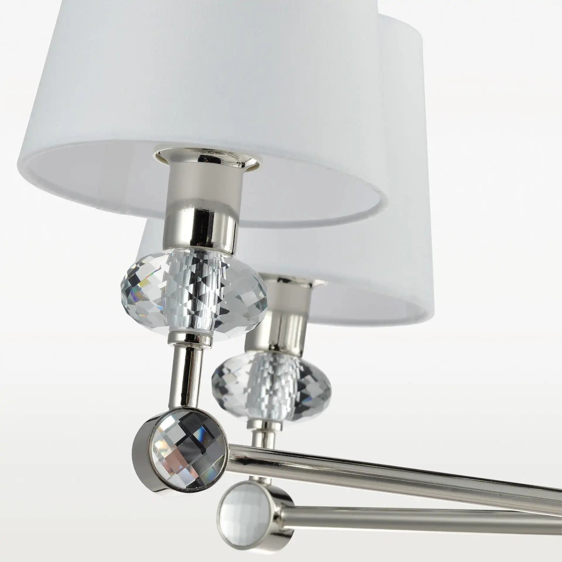 Doha Centre Ceiling Light, 6lt, Nickel Finish