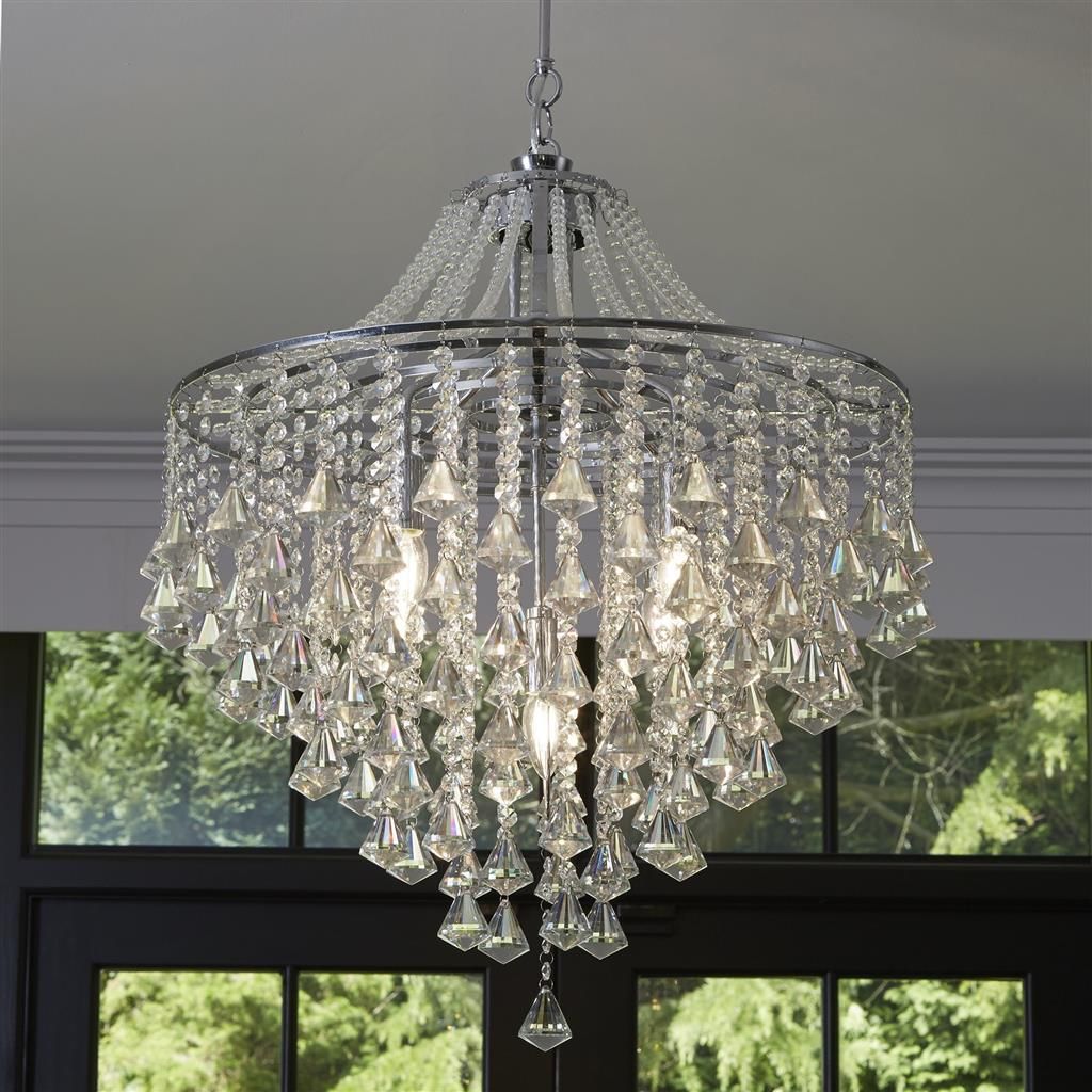 Dorchester 5Lt Crystal Ceiling Light - Chrome & Crystal Finish