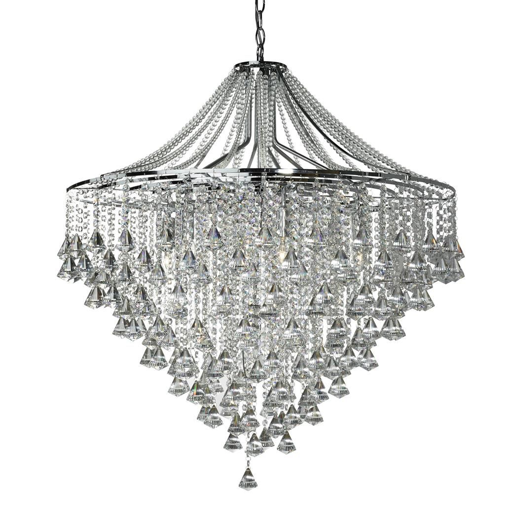Dorchester 7Lt Crystal Ceiling Light - Chrome & Crystal Finish