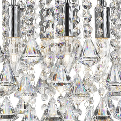 Dorchester 5Lt Flush Ceiling Light - Chrome & Clear Crystal Finish